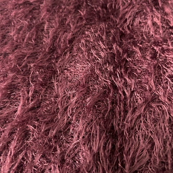 Maurices Soft Fuzzy Maroon Open Front Cardigan Womens Size Small - Picture 6 of 9